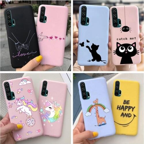 For Honor 20 Lite Phone Case Silicon Back Cover Cartoon Unicorn Case For Huawei Honor 20 Pro Lite Honor20 YAL-L21 YAL-L41 Bumper