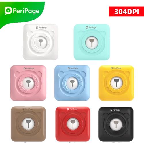 PeriPage A6 Mini Pocket Printer 304DPI Wireless BT Thermal Printer Picture Photo Label Memo Notes Journal Receipt Paper Printer