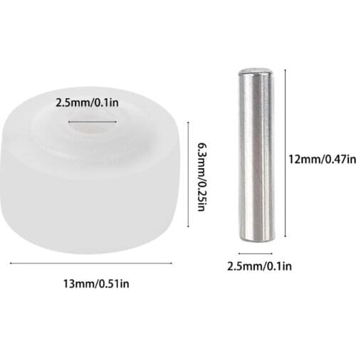 Cartridge Radio Rubber Audio- Pressure Belt Wheel Pressure Roller Metal Axle Pack 5PCS