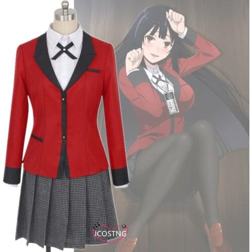 Kakegurui Compulsive Gambler Yomoduki Runa Jabami Yumeko Yumemite Yumemi Momobami Kirari Ryota Suzui Uniform Cosplay Costume