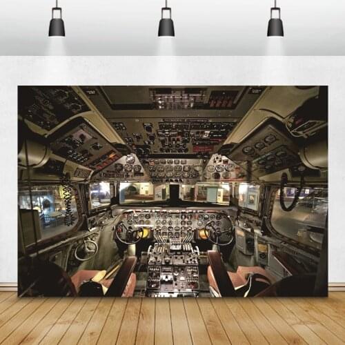 Laeacco Cockpit Airplane Pilot Instruments Cabinet Dashboard Dream Interior Photo Backgrounds Photographic Backdrop Photo Studio