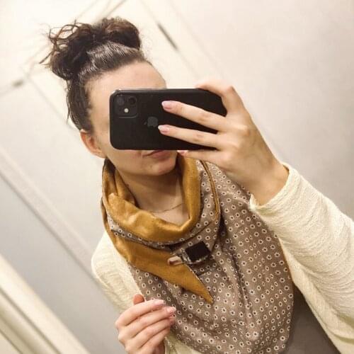 Fashion Women Scarve Soild Dot Printing Button Soft Wrap Casual Warm Scarves Shawls fashion Leisure Comfortable soft personality