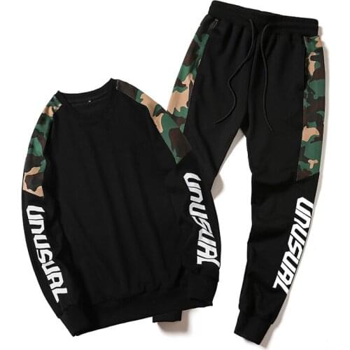 Spring Autumn Jogger 2pcs Suits Men Sportwear Sets Male Sweatshirts Pants Set Hip Hop Sports Tracksuit Large Size 7xl 8xl 9xl
