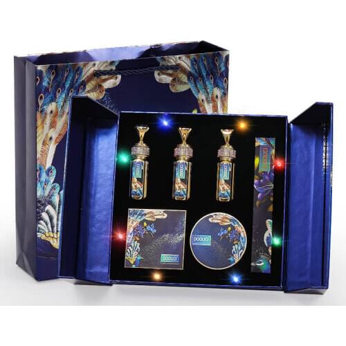 2021 New 6PCS/Set Cosmetic Set Makeup Eye Shadow Non-Stick Cup Lipstick Kit Light Music Gift Box Birthday Gift