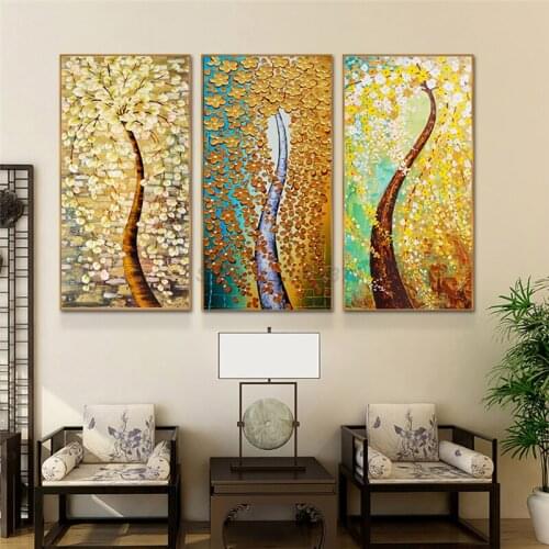 Money Tree Porch Mural And Abstract Mountain Painting Posters And Prints Wall Art Pictures For Living Room Home Decoration