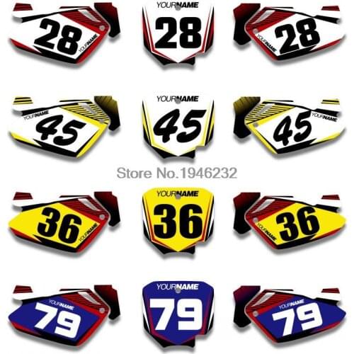 NICECNC Custom Number Plate Background Graphics Sticker & Decal For Honda CR85 2003 - 2012 2004 2005 2007 2008 2009 2010 2011