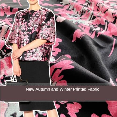 2018 new brand D with the pattern fabric 145cm wide polyester fabric high-end digital printing cloth factory direct sales