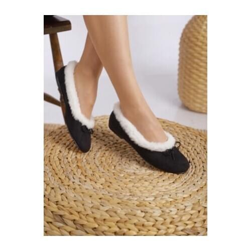 New fashion women winter cotton shoe plush warm snow boot ladies furry casual slip on flat short suede leather female footwear