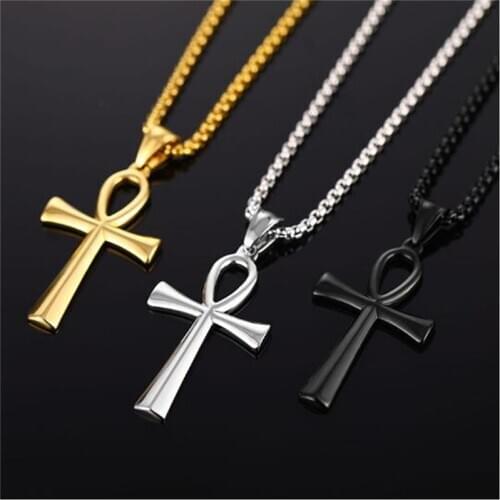 Jesus Cross Necklace For Men 2020 New Fashion Gold Color Cross Pendant With Chain Necklace Jewelry Gifts For Men or Woman