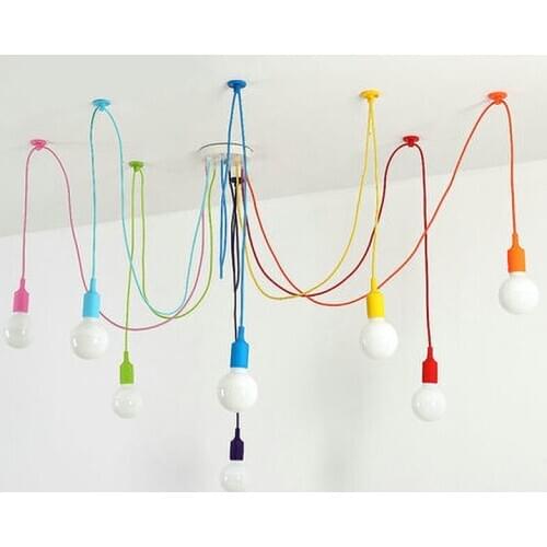 Pendant Light Indoor Dining Room Living Room Decoration Lighting Lamp Childrens Room Pendant Lamp Silica Gel Material bedroom