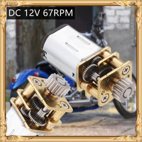 1Pcs DC 12V 67RPM Cutting Gear Metal Gearbox Micro Gear Motor For 3D Drawing Pen 12mm Gearbox N20 Geared Motor With Wire Cutting