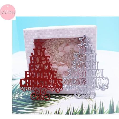 Christmas Tree Metal Cutting Dies Scrapbooking Photo Album Cards Making Craft DIY Stencil Clear Stamps and Slimline Card Dies