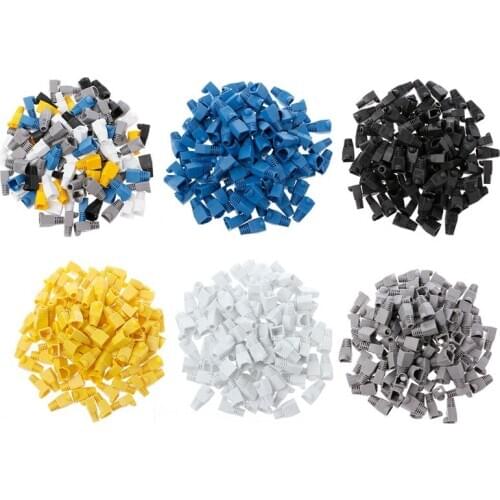 100Pcs/Lot Network Jack Plug RJ45 Connector Relief Boot Cap For Cat5 Cat6 Cable