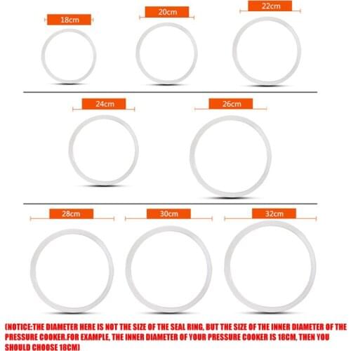 Silicone Sealing Ring Gasket Replacement Heat Resistant For Kitchen Pressure Cooker Tools EL
