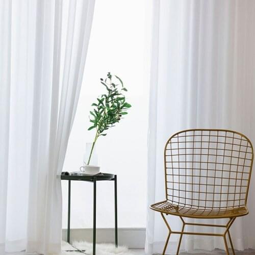 Premium Pure White Window Tulle Curtains for Living Room Bedroom Thickened Velvet Chiffon Grey Sheer Curtains for Kitchen Cafe
