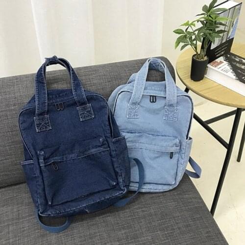 Vintage Denim Backpack School Travel Daypack Shoulder Bags for Teenager Girls 20CA