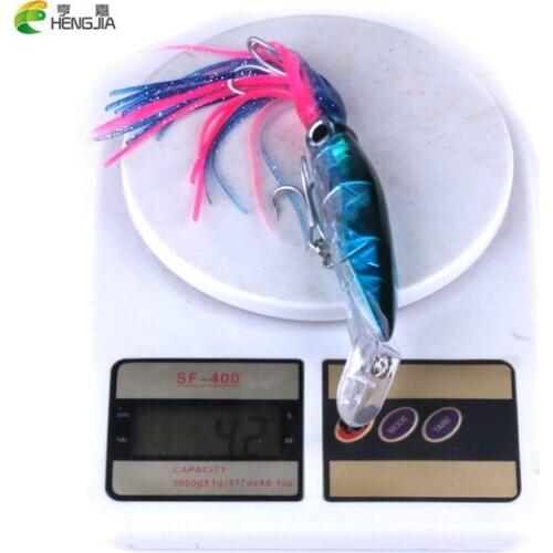 HENGJIA 6pcs/lot Squid Lure Wobbler 14cm 40g Fishing Lures For Trolling Bionic Artificial Bait Squid Jigs Fishing Wobblers