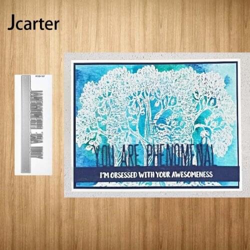 You Are Phenomenal Stripe Metal Cutting Dies Shape Scrapbooking Craft Die Cut Stencil Card Make Mould Sheet Decoration Design