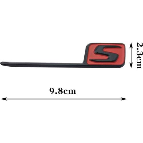 New ABS S Badge Car Rear Emblem Sticker for Mercedes Benz w117 cla45 w205 c63 w212 e63 w207 w176 a45 x156 gla45 AMG Styling