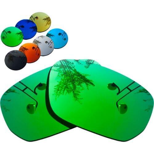 100% Precisely Cut Polarized Replacement Lenses for Style Switch Sunglass Green Mirrored Coating Color- Choices