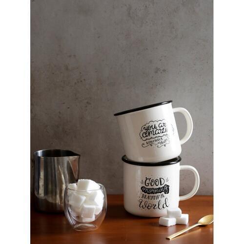 390ml ceramic mugs with handgrip retro birthday gifts Europe style big capacity water coffee milk breakfast home use mug amazing