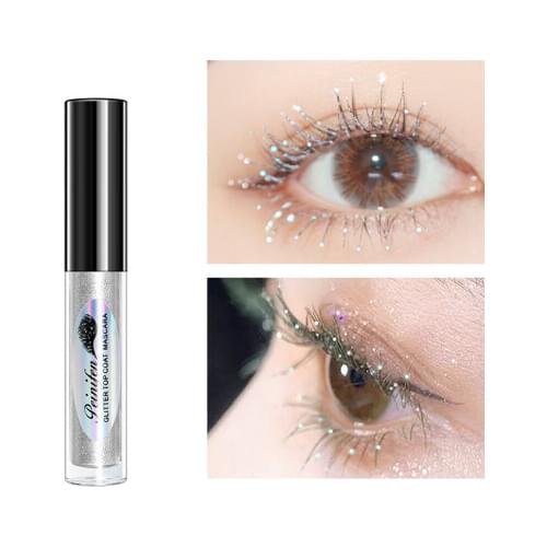 3D Twinkle Glitter Mascara Lengthening Lash Eyelash Extension Eye Lashes Brush Beauty Makeup Long-wearing Colorful Mascara