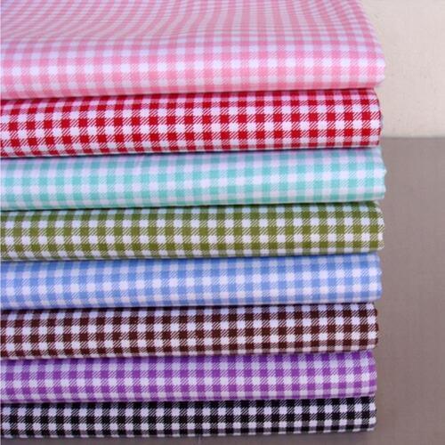 8pcs 40*50cm DIY Lattice Check 100% Cotton Fabric handwork Tilda Doll Cloth Crafts Textile For Sewing Quilting Patchwork