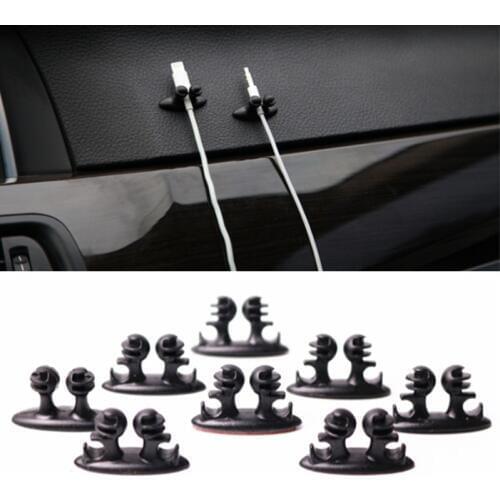 8pcs universal multi-function data cable clip for Skoda Octavia A2 A5 A7 Fabia Rapid Superb Yeti Roomster