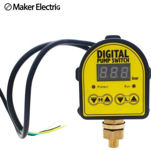 Free EU plug Water pump pressure switch Digital Automatic Hydraulic Compressor Digital water pump Controller 20mm Close nipple