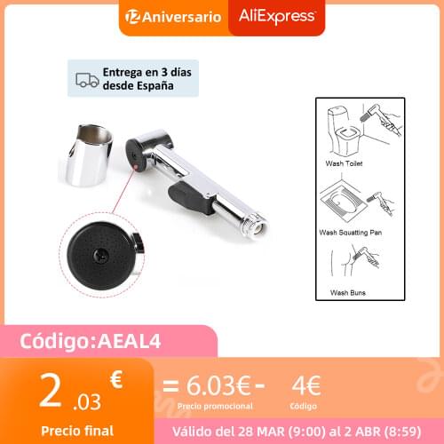 Chrome ABS Sprayer Handheld Toilet Bidet Shattaf Spray Bathroom Toilet Bidet Shower Head Nozzle Showerhead