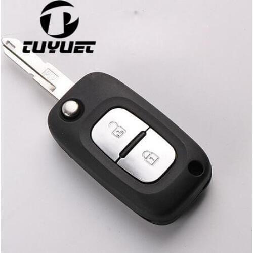 2 Buttons Flip Folding Remote Key Shell for Renault Modus Car Key Blanks Case