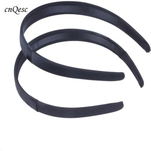 Black 2cm Satin Headband with satin loop,easy for adding trimming. for sinamay fascinator hair accessory