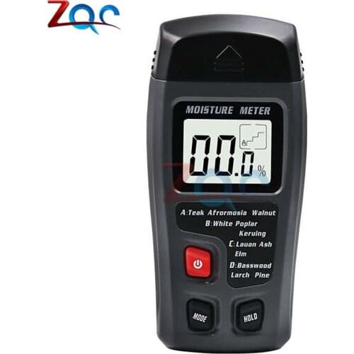 LCD Digital Wood Moisture Meter Timber Damp Detector 2 Pins 0-99.9% Wood Humidity Tester