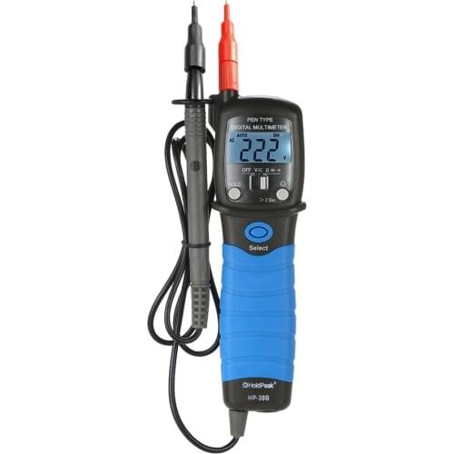 HoldPeak Handheld Digital Pen Type Multimeter Backlight LCD Display DC/AC Voltage Meter Resistance Diode Continuity Tester