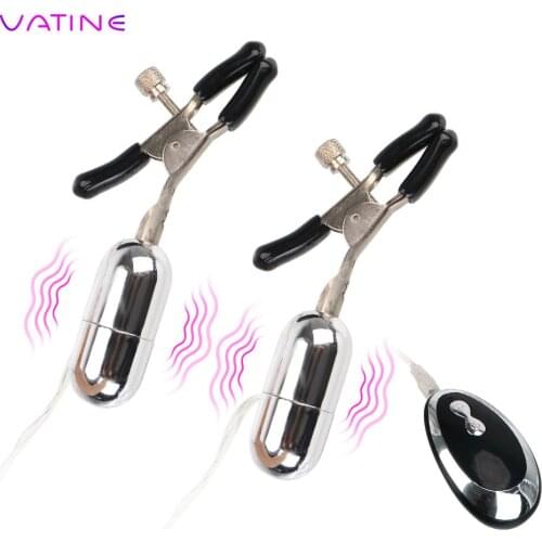 Sex Toys for Women Couple Nipple Vibrator Nipple Clitoral Stimulation Nipple Clamps Clitoral Clip Breast Massage 20 Frequency