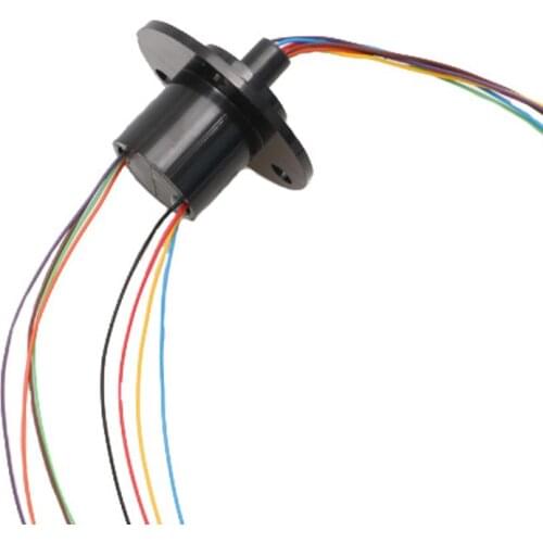 8/12/18/24/36 Channel 1.5A/2A Flange Slipring Dia.22mm Mini Electric Collecting Joint Connector Rotary Conductive Slip Ring