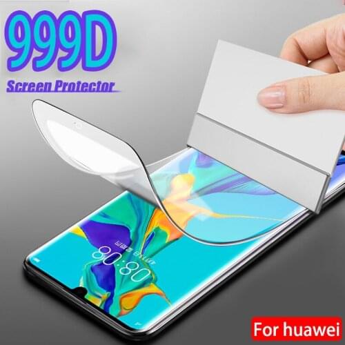 Full Cover Hydrogel Film No Glass For Huawei P30 20 40 10 lite Pro Screen Protector Glass For Huawei Mate 20 10 30 lite pro film