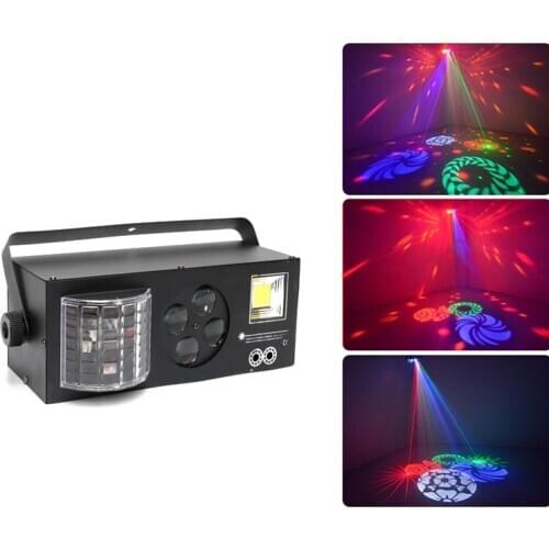 Hot sell KTV Flash Four in One Effect Stage Lighting Acoustically Controlled Strobe Laser Flash Bar