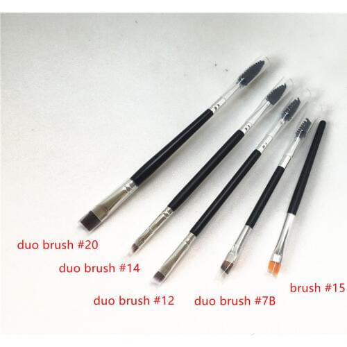 ANA DUO BRUSH #7B #12 #14 #20 Brow Brush #15 - Quality Eye Brow Liner for Cream Powder Products - Beauty Makeup Brushes