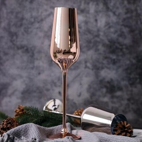 Creative personality glass luxury wine glass champagne glass goblet electroplating crystal party bar tableware dinner drink