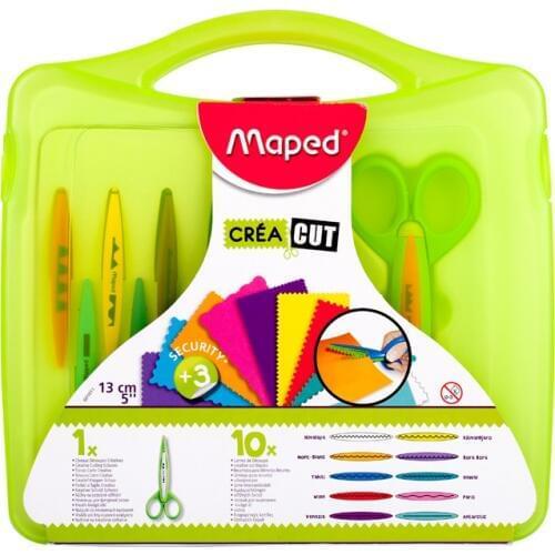 Maped Stationery set lace scissors student child safety manual multi pattern serrated nursery special 601011