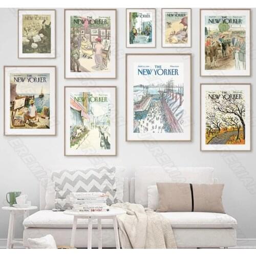 Rustic People Retro Poster Nordic Style Waterproof Ink Canvas Print Painting Modern Living Room Bedroom Wall Sticker
