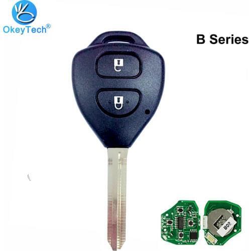 OkeyTech 2 Button B05 KD Remote Key B Series Remote Control Key TOY43 Blade B05-2 for URG200/KD900/KD200 Key Programmer Machine
