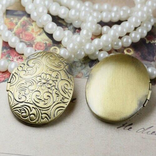 23*33mm Oval PHOTO LOCKET 20pcs Wholesale ANTIQUE BRONZE Necklace Pendant&Charm Finding Settings for DIY Jewelry Making