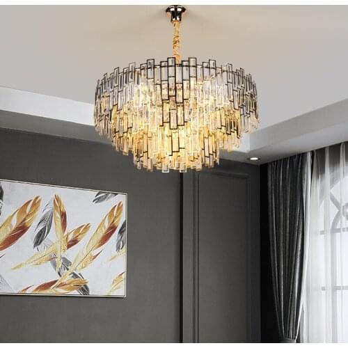 French Golden Crystal Pendant Light Creative Bar Counter Bedroom Restaurant Rotating Single Head Lamp Kitchen Interior Lighting