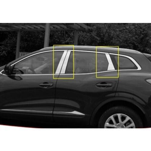 Stainless Steel Car Full Window Decoration Strips Trim 6pcs Fit For Renault Kadjar 2016 2017 2018