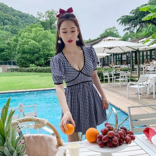 Separate Swimsuit For Women Two Piece Surf Clothing Swimwear 2021 Female Push Up New Skirt Split Cover Print Polyester Sierra