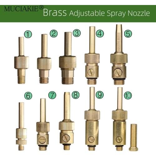 MUCIAKIE M6 M8 M10 M12 M14 Brass Adjustable Fountain Nozzle Plant Courtyard Pond Straight Water Mist Spray Irrigation Sprinklers