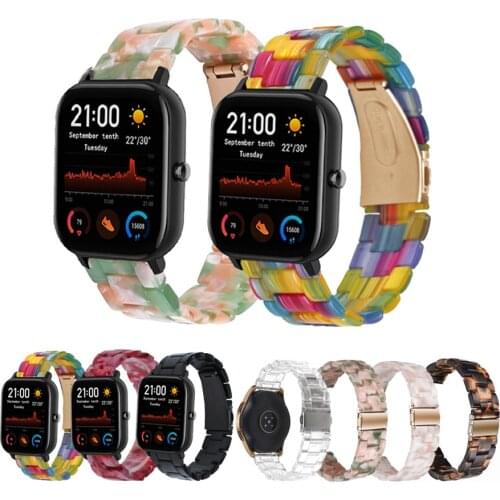 20mm 22mm Band Transparent Resin Strap For Huami Amazfit GTS 2e GTS2 mini for Huami Bip Lite S U GTR 42mm Neo Replacement strap