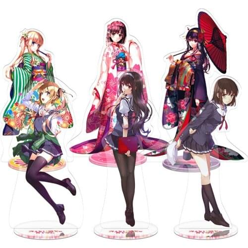Saenai Kanojo no Sodatekata: Blessing Flowers Toys Double Sided Painting Acrylic Anime Toy Desktop Ornaments Toys